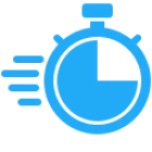 Fast-moving stopwatch illustration