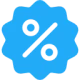 Sale icon with percentage sign